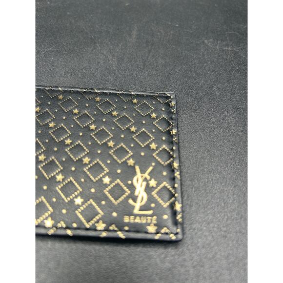 Yves Saint Laurent YSL Beaute Black and Gold Keychain Wallet Mirror - Picture 2 of 4